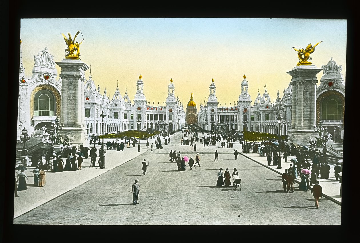 Paris-udstilling: Pont Alexandre III, 1900 (lanternerutsjebane) af French Photographer