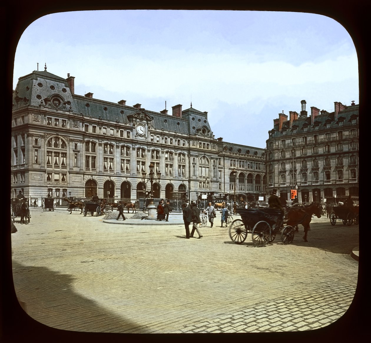 Paris-udstilling: St. Lazare Station, 1900 (lanternerutsjebane) af French Photographer