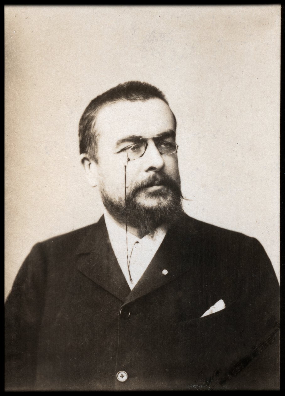 Portræt af Alexandre Charles Auguste Bisson (1848-1912), fransk dramatiker, vaudeville-skaber og romanforfatter. af French Photographer