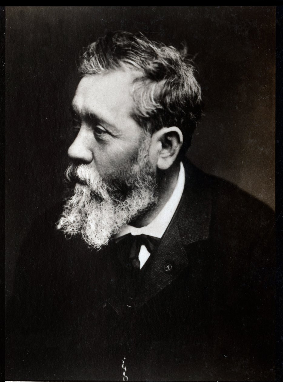 Portræt af Antoine Vollon (1833-1900), fransk maler. af French Photographer