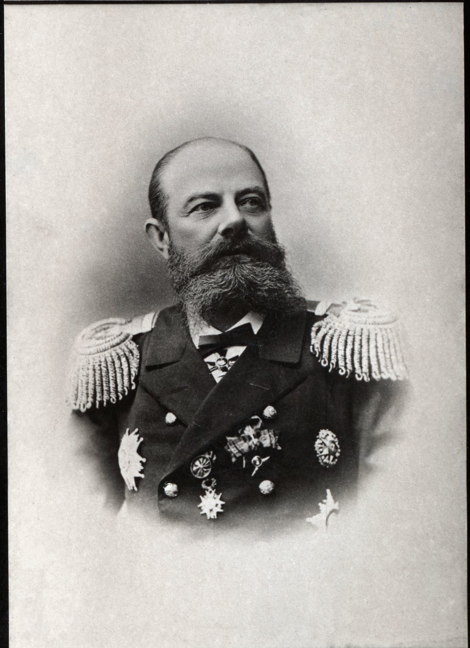 Portræt af Avellan, russisk admiral og kommandør for den russiske middelhavsflåde. af French Photographer