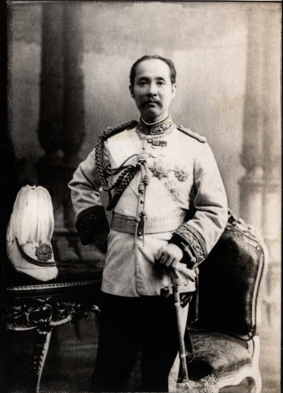 Portræt af Chulalongkorn (Rama V) (1853-1910), konge af Siam (Thailand). af French Photographer