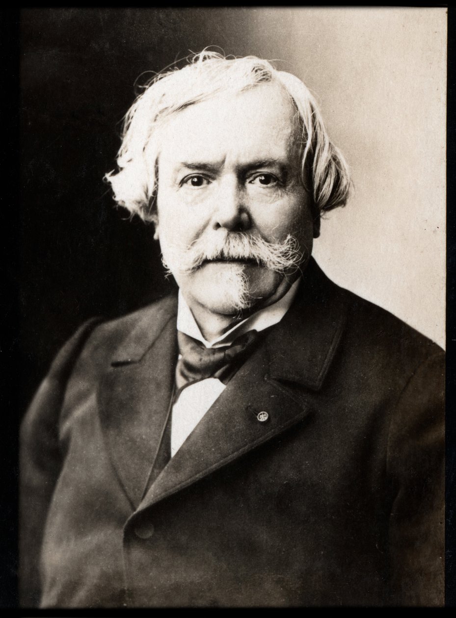 Portræt af Edmond de Goncourt (1822-1896), fransk forfatter og grundlæggeren af Academie Goncourt. af French Photographer