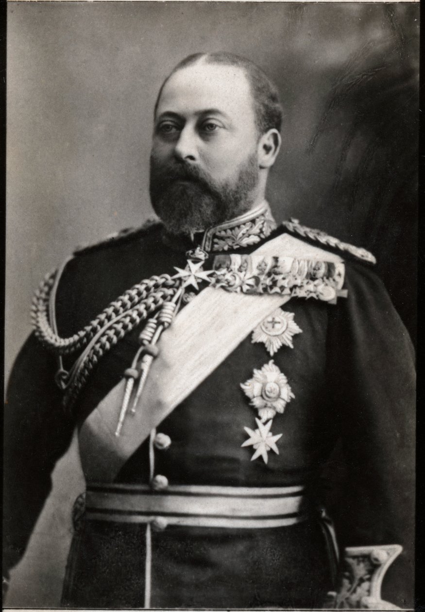 Portræt af Edward VII af Det Forenede Kongerige (1841-1910). af French Photographer