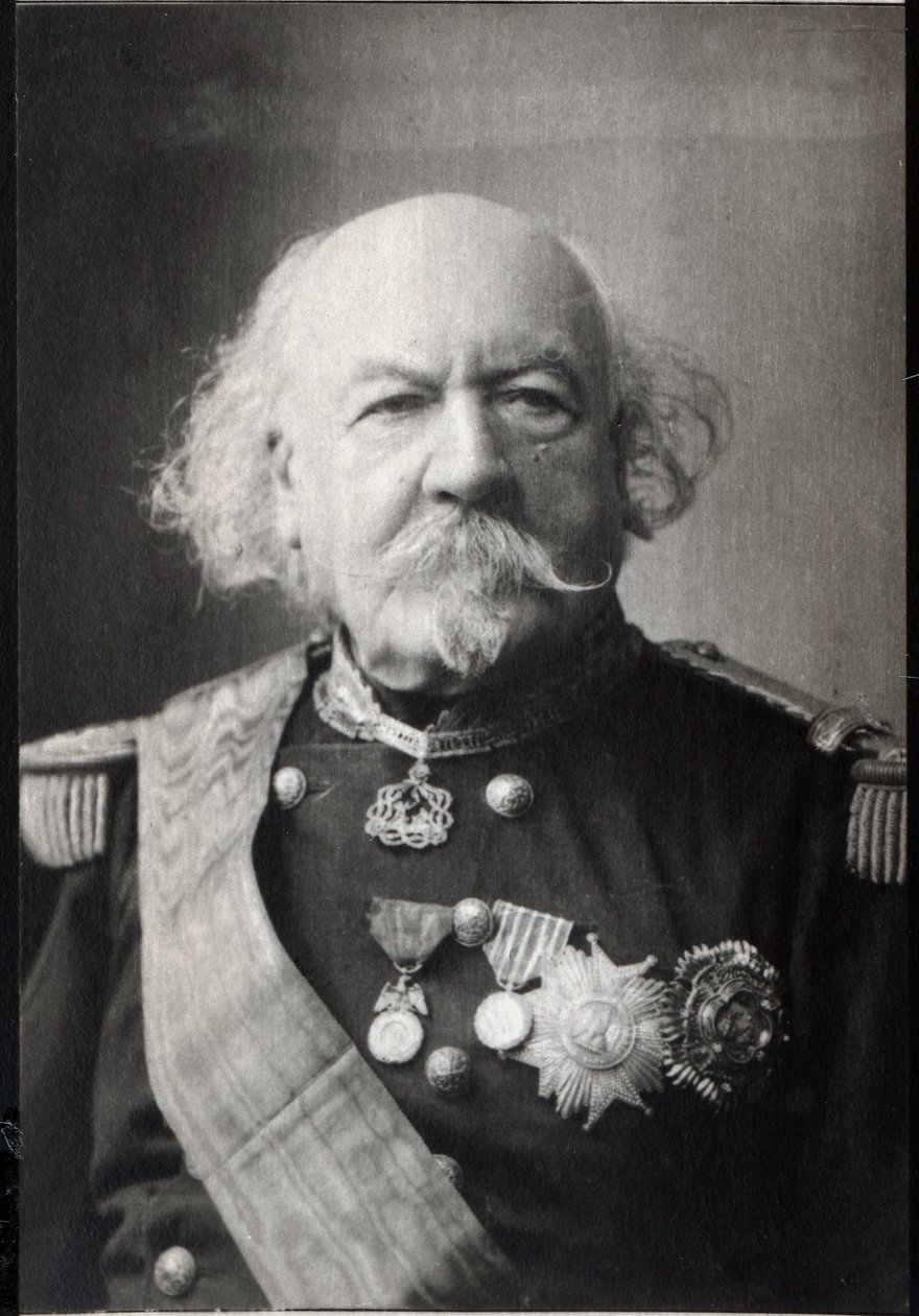 Portræt af Francois Marcellin Certain de Canrobert (1809-1895), marskal af Frankrig. af French Photographer