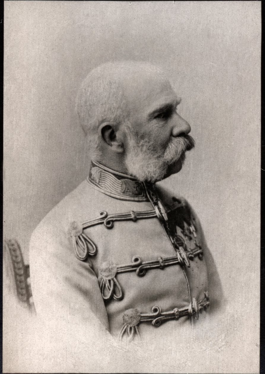 Portræt af Franz Joseph I (1830-1916), kejser af Østrig. af French Photographer