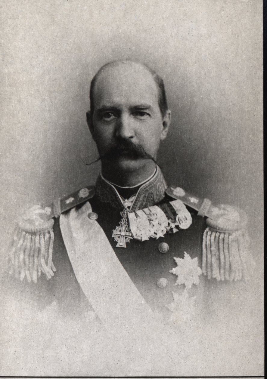 Portræt af George I af Grækenland (1845-1913), konge af Grækenland. af French Photographer
