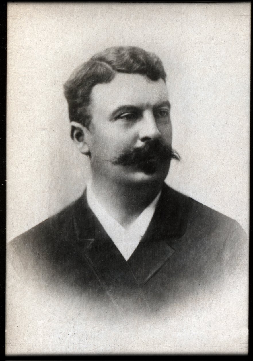 Portræt af Guy de Maupassant (1850-1893), fransk forfatter. af French Photographer