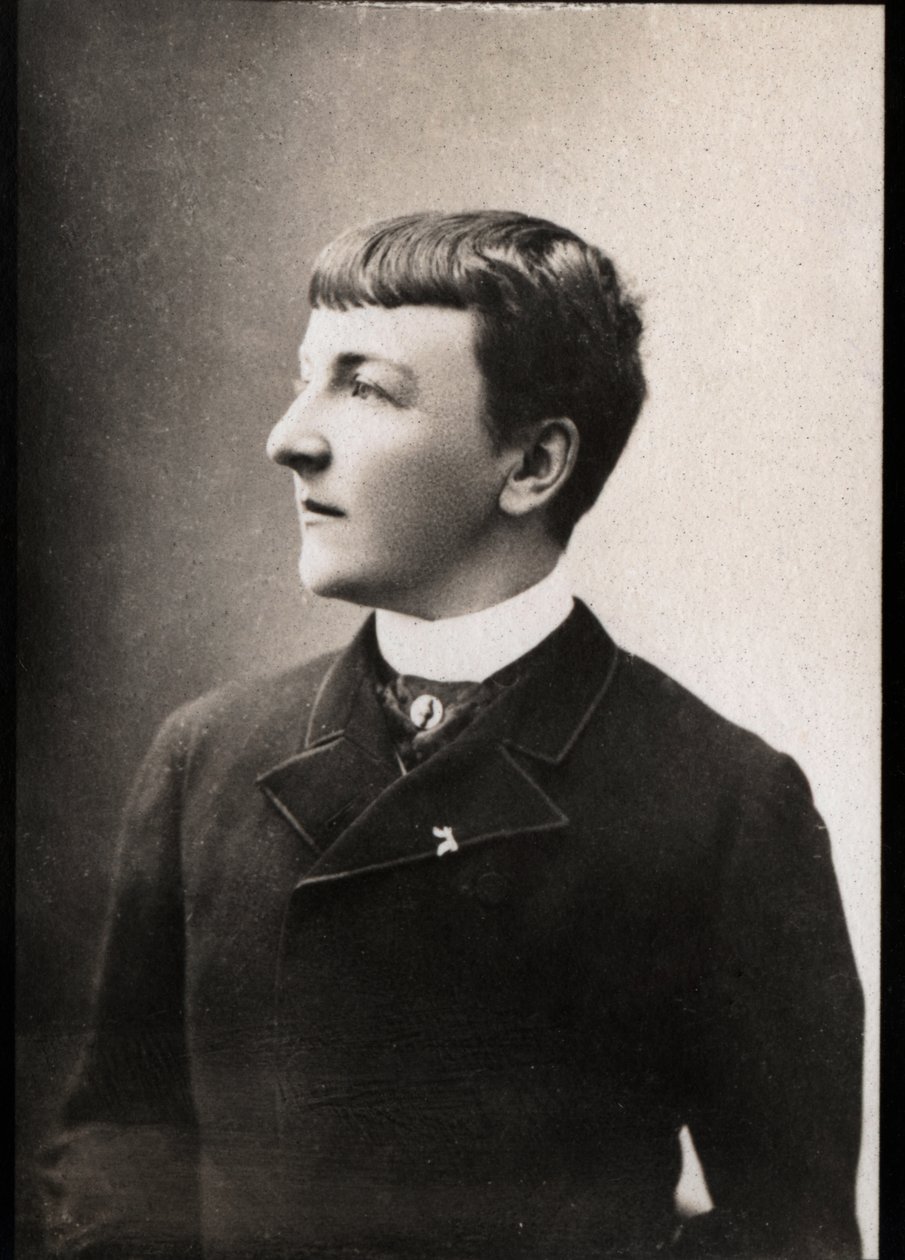 Portræt af Jane Henriette Magre (1851-1916), fransk arkæolog og forfatter. af French Photographer