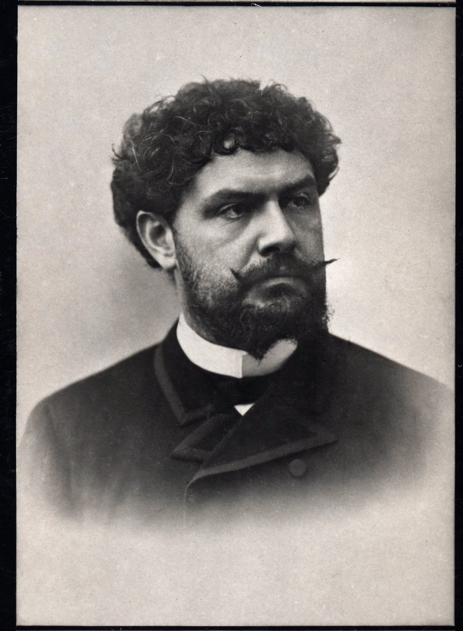 Portræt af Jean Richepin (1849-1926), fransk digter, romanforfatter og dramatiker. af French Photographer