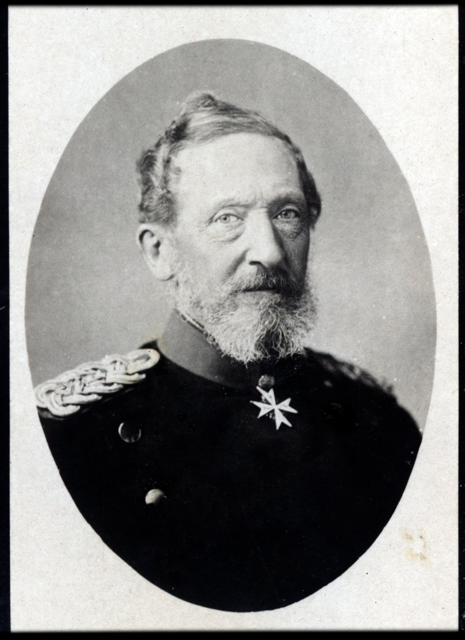 Portræt af Leonhard (Leonard) Graf von Blumenthal (1810-1900), preussisk feltmarskal. af French Photographer