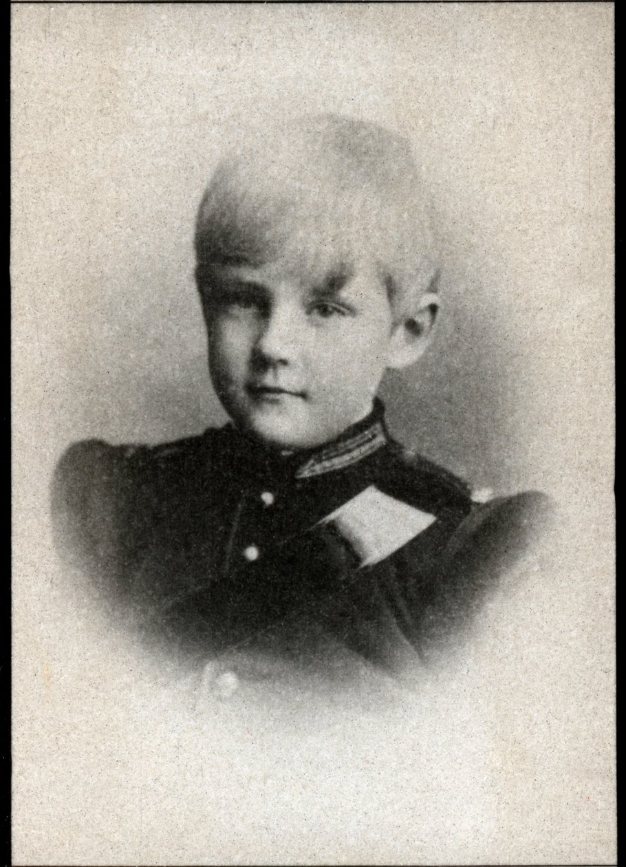 Portræt af Luis Filipe af Braganza (1887-1908), prins Royal af Portugal. af French Photographer