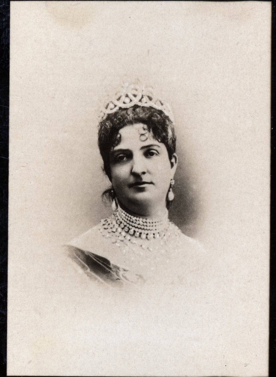 Portræt af Margherita af Savoyen (1851-1926), dronning af Italien. af French Photographer