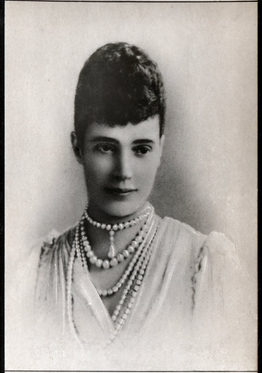 Portræt af Maria Feodorovna (1847-1928), Ruslands kejserinde. af French Photographer
