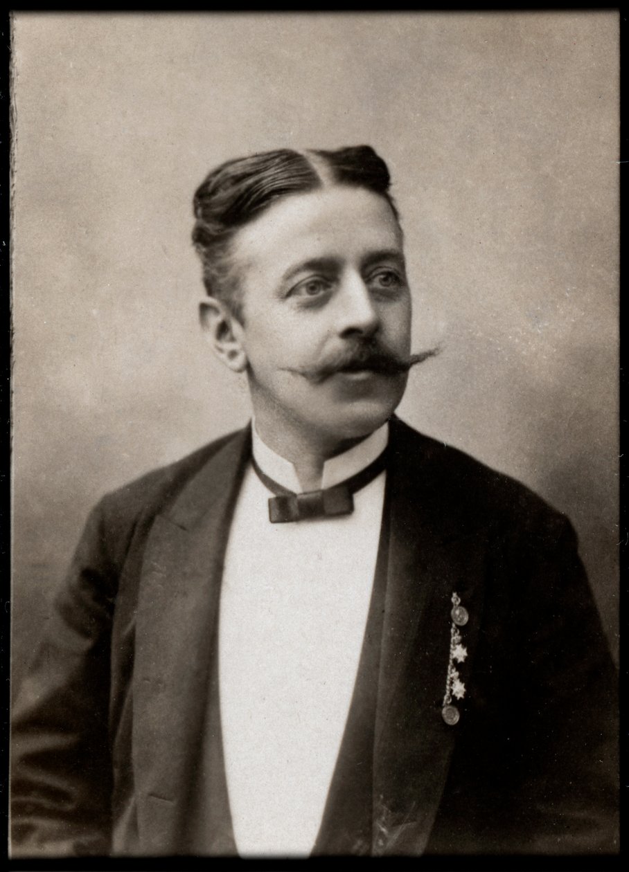 Portræt af Philipp Fahrbach (1843-1894), østrigsk komponist. af French Photographer