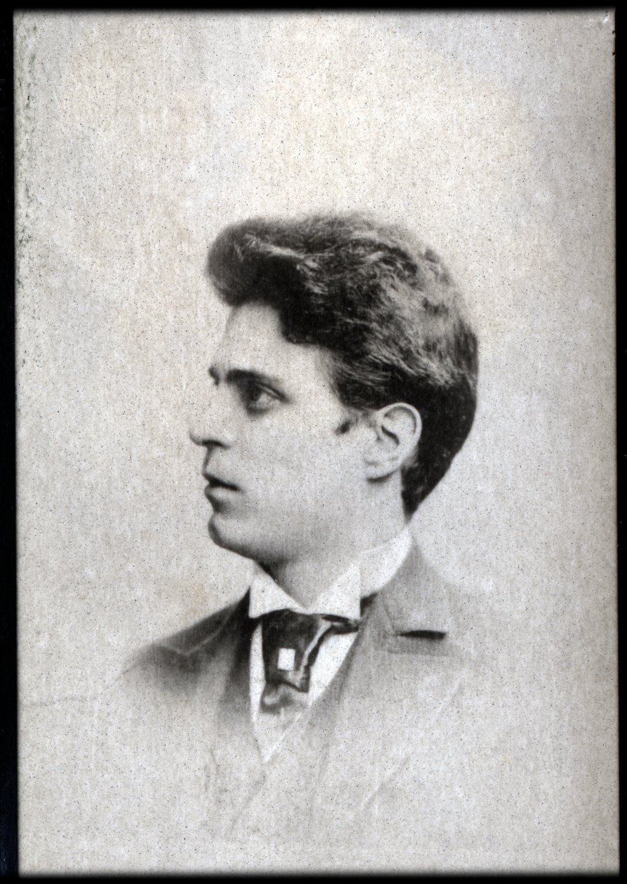 Portræt af Pietro Mascagni (1863-1945), italiensk komponist. af French Photographer