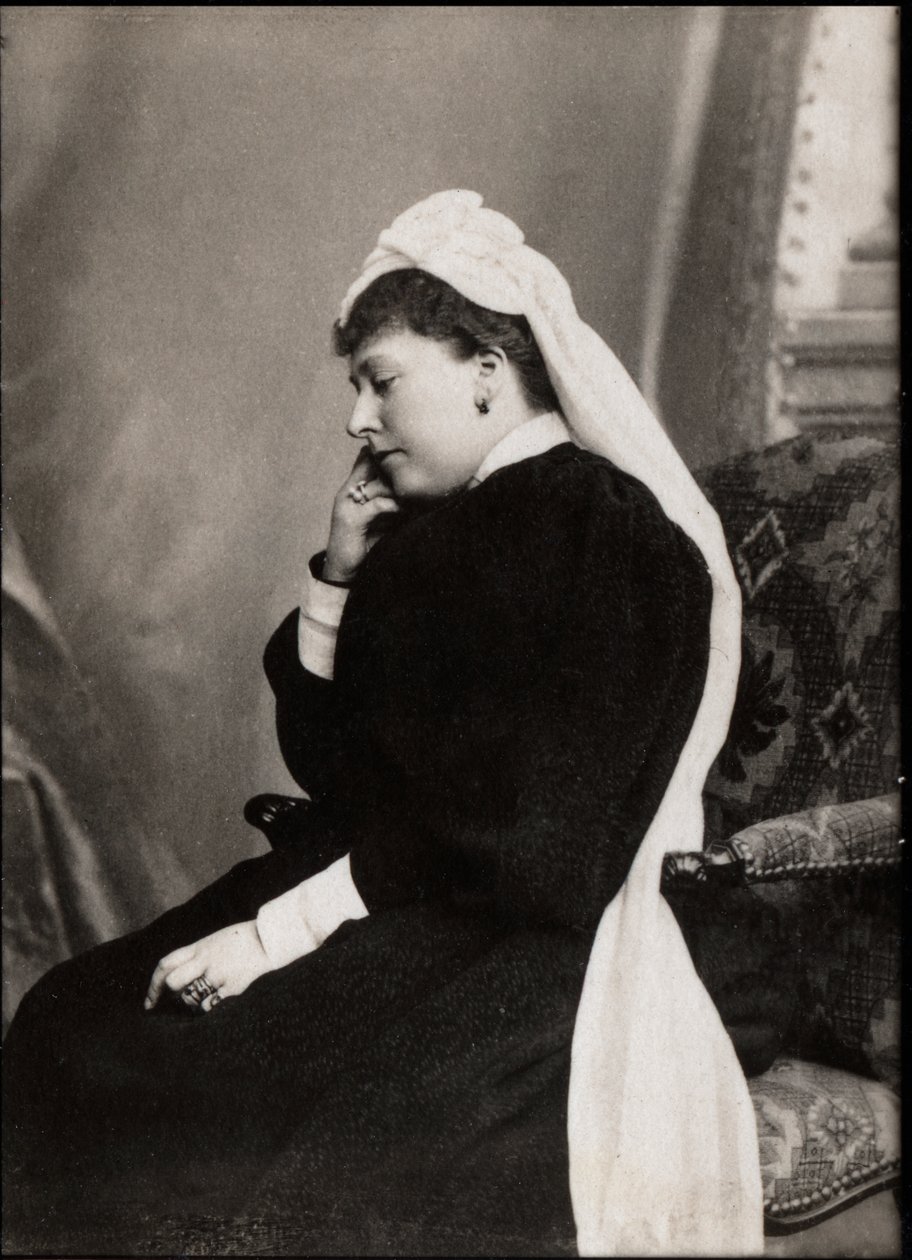 Portræt af prinsesse Beatrice af Storbritannien (1857-1944). af French Photographer