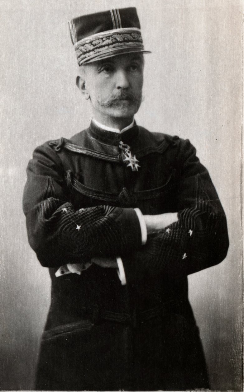 Portræt af Raoul Le Mouton de Boisdeffre (1839 -1919), fransk general. af French Photographer
