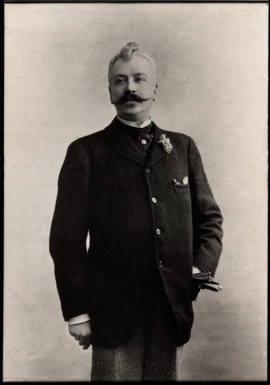 Portræt af Rene Maizeroy (1856-1918), fransk forfatter. af French Photographer