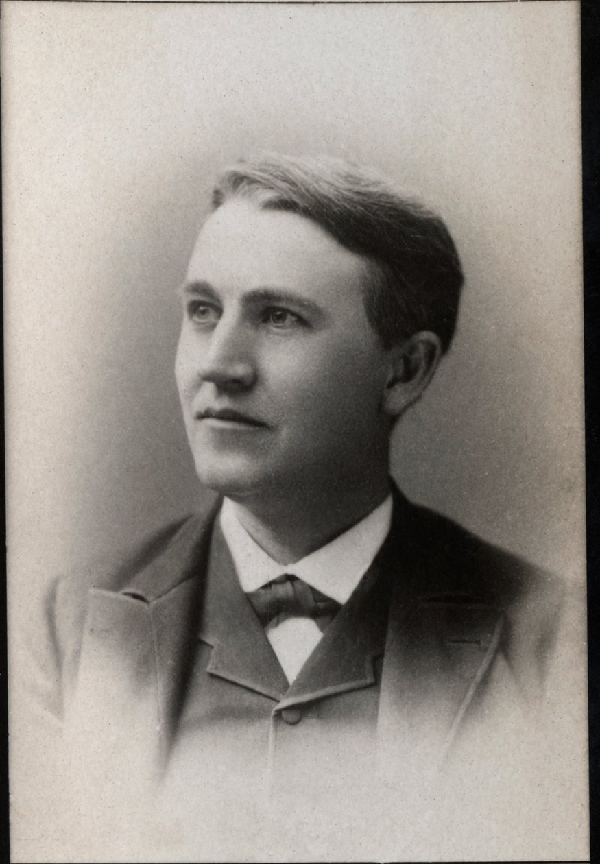 Portræt af Thomas Edison (1847-1931), amerikansk fysiker. af French Photographer