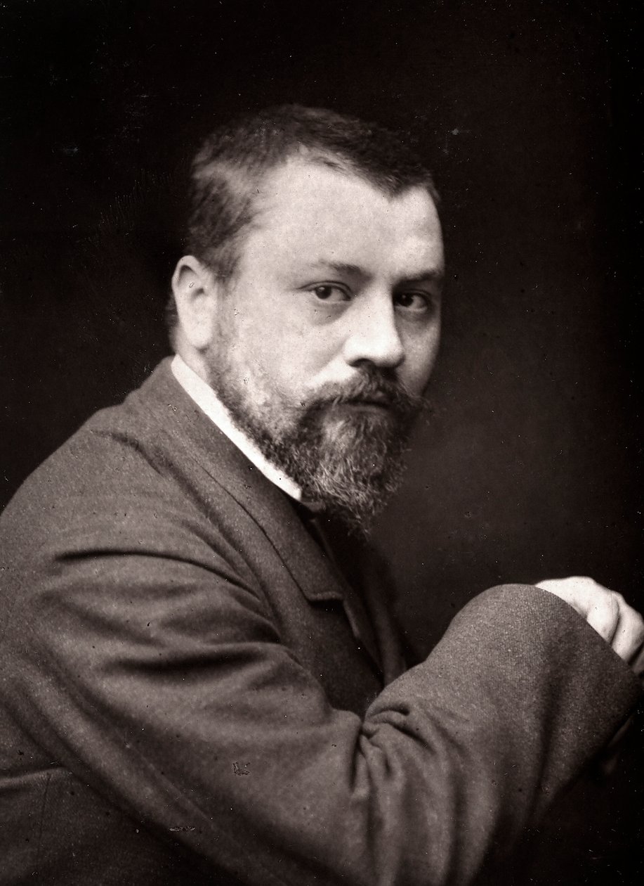 Kunstneren Désiré-Jules Lubin portrætteret i anledning af Salonen i Paris, 1885 af French Photographer