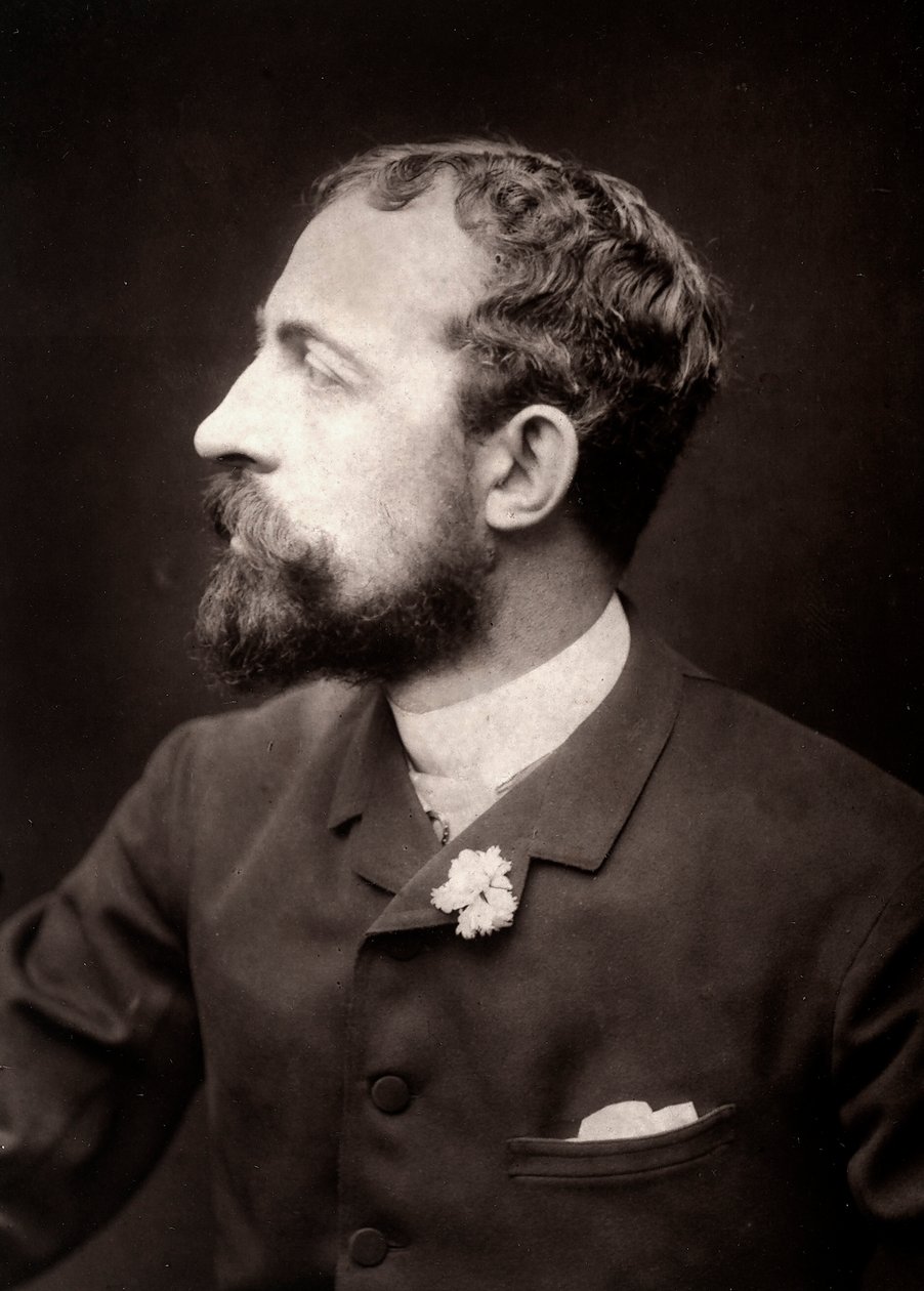Kunstneren Théobald Chartran portrætteret i anledning af Salonen i Paris, 1885 af French Photographer