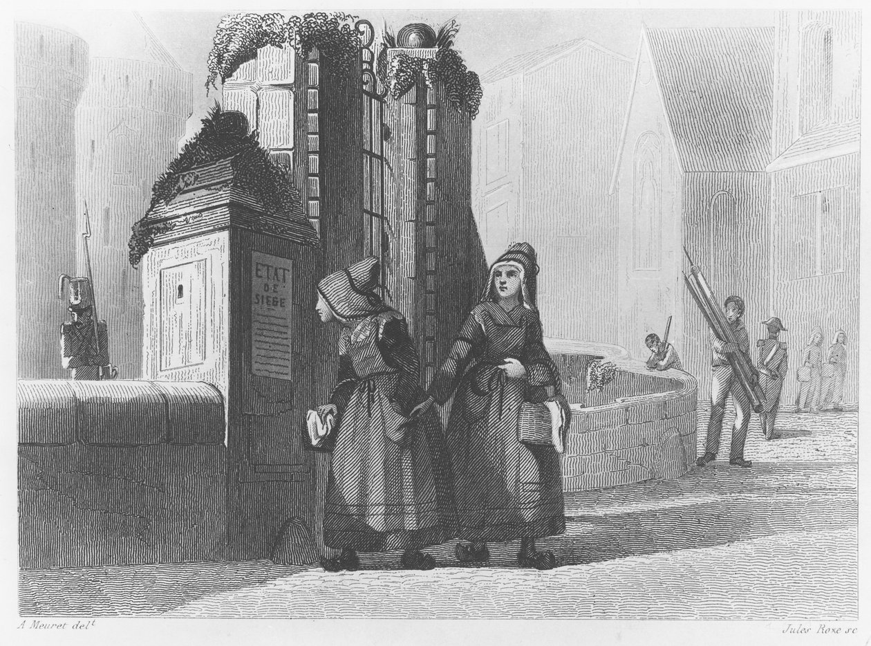 Hertuginden af Berrys ankomst til Nantes, 1820 af French School