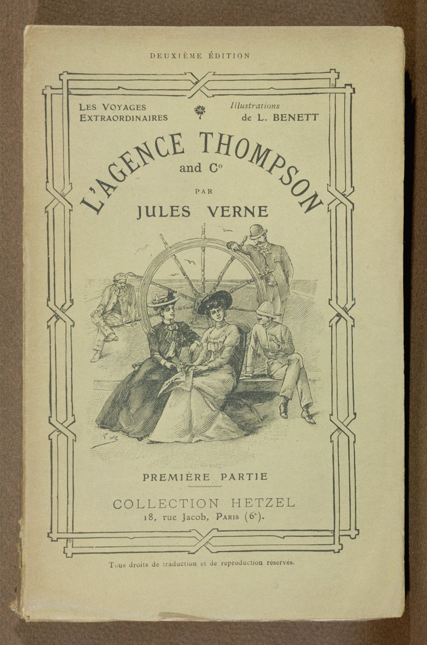 Bogomslag af The Thompson Travel Agency af Jules Verne (1828-1905) af French School