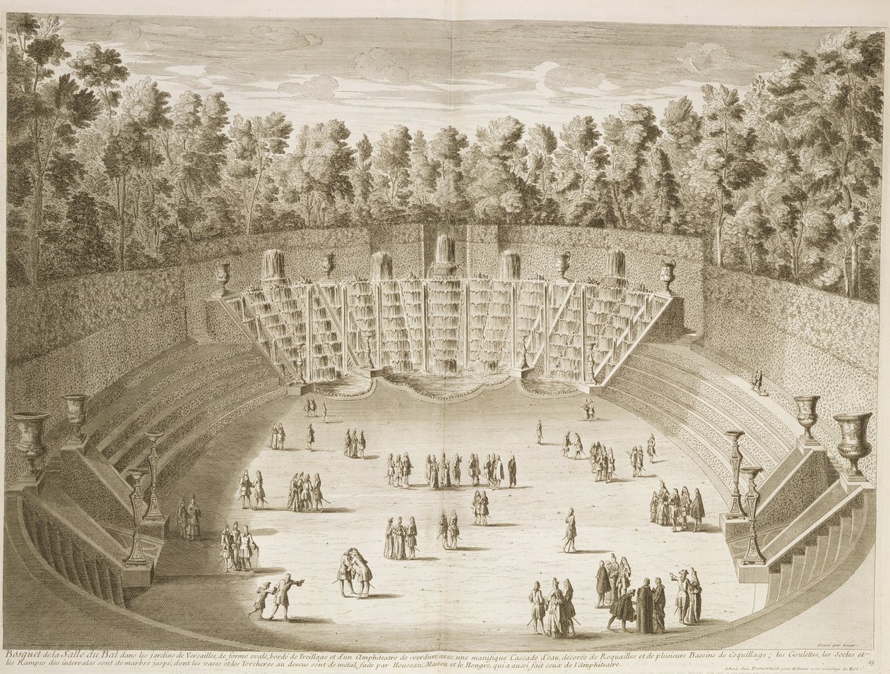 Grove of the Ballroom, Versailles, ca. 1715 af French School
