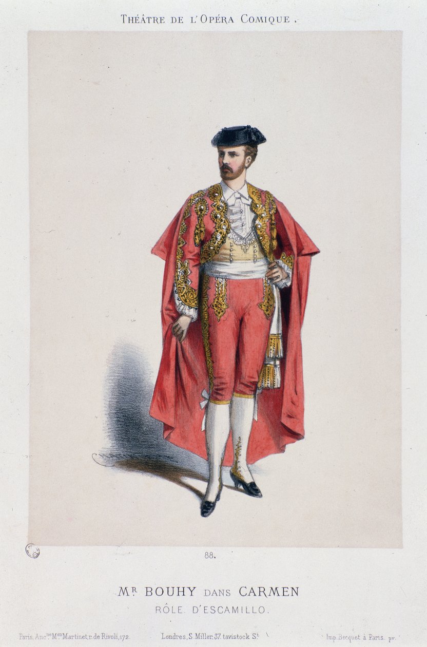Kostume af Bouhy (Escamillo) i Carmen af Georges Bizet af French School