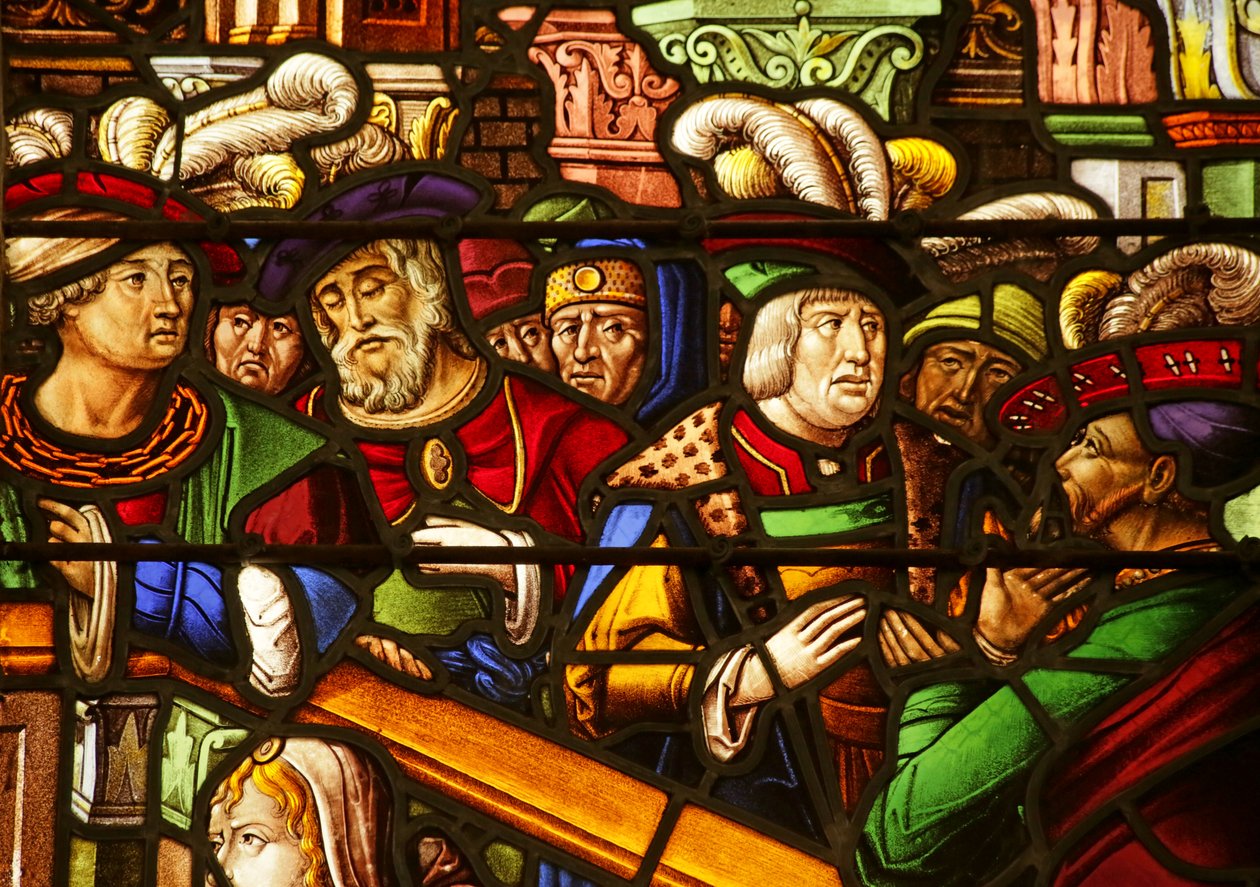 Detalje fra scenen for Salomons dom af French School