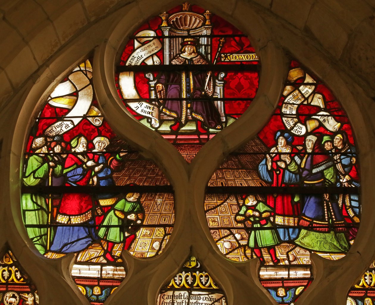 Detalje fra scenen for Salomons dom af French School