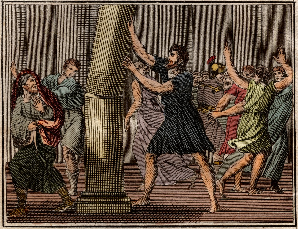 Ekstraordinær styrke af Milo af Croton (Milon de Crotone). af French School