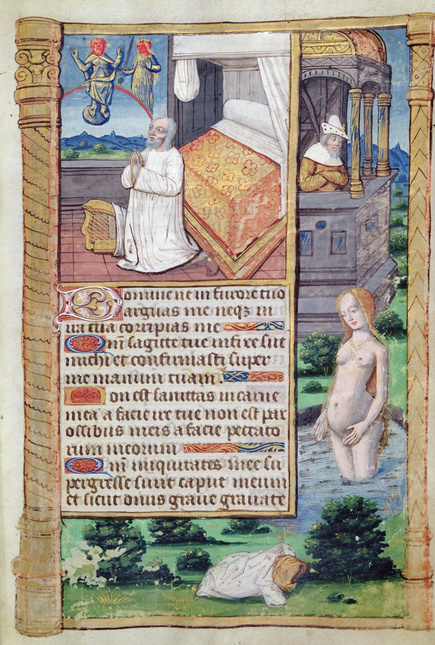 Fol.51r David og Bathsheba, fra Hours of Use of Rome af French School