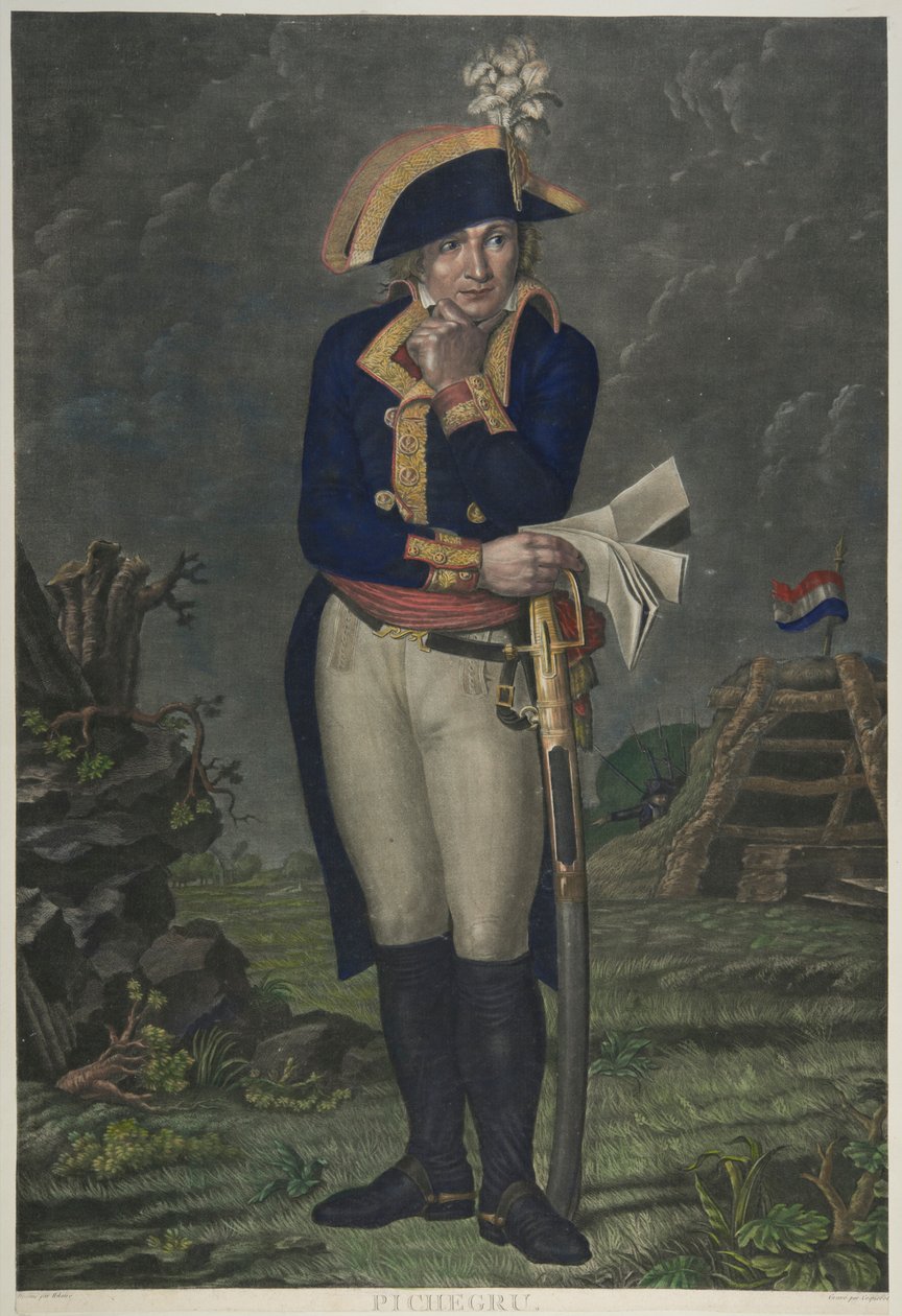 Jean-Charles Pichegru (farvestik) af French School