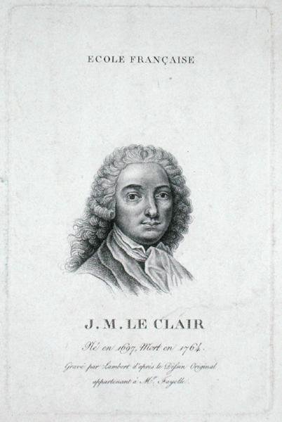Jean-Marie Leclair (1697-1764) graveret af Lambert af French School