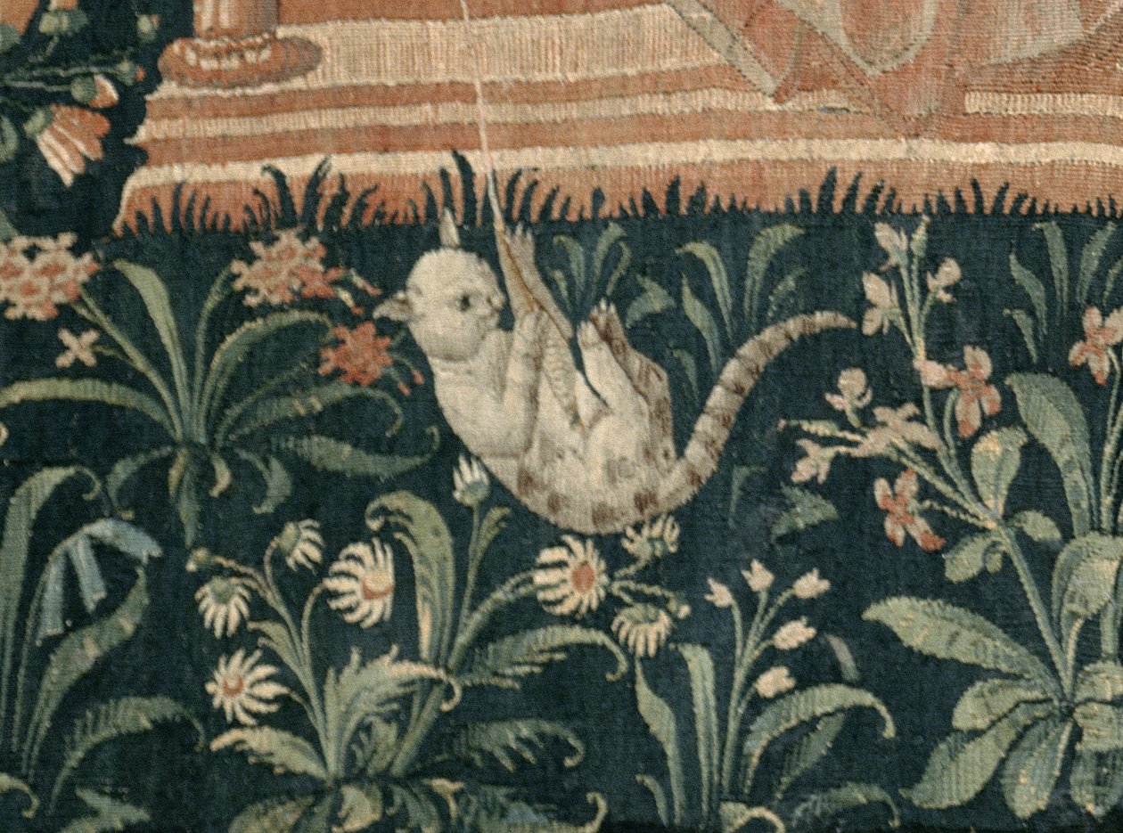 La Vie Seigneuriale: Læsning, Loire Workshop, ca. 1500 (detalje af 28041) af French School