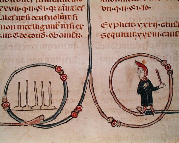 Ms 372 fol.181v A Man Playing Keglespil, fra Decrets de Gratien af French School