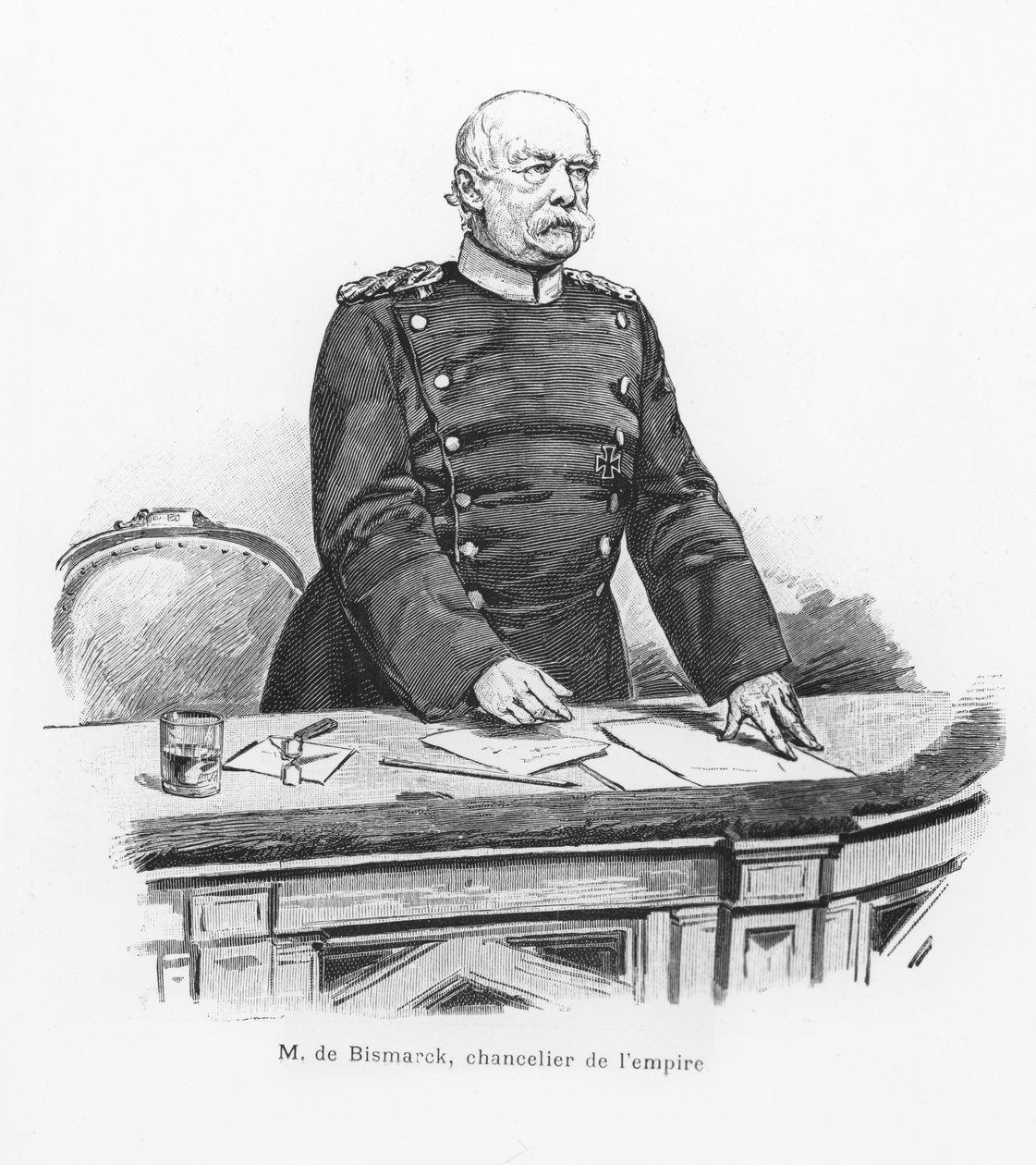 Otto von Bismarck, rigskansler ved Rigsdagens Tribune, 1889 af French School