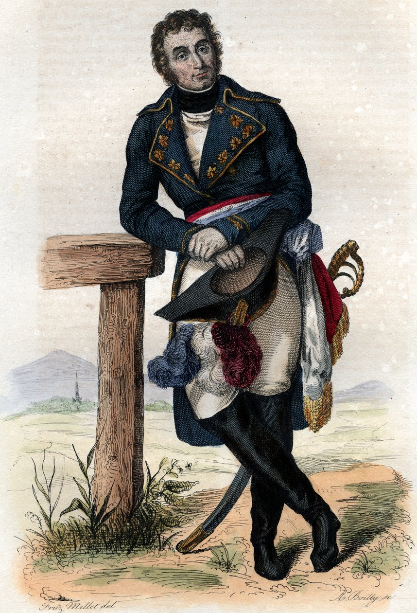 Portræt af Andre Massena (1758-1817), 1. hertug de Rivoli, 1. prins dEssling, fransk militærchef. af French School