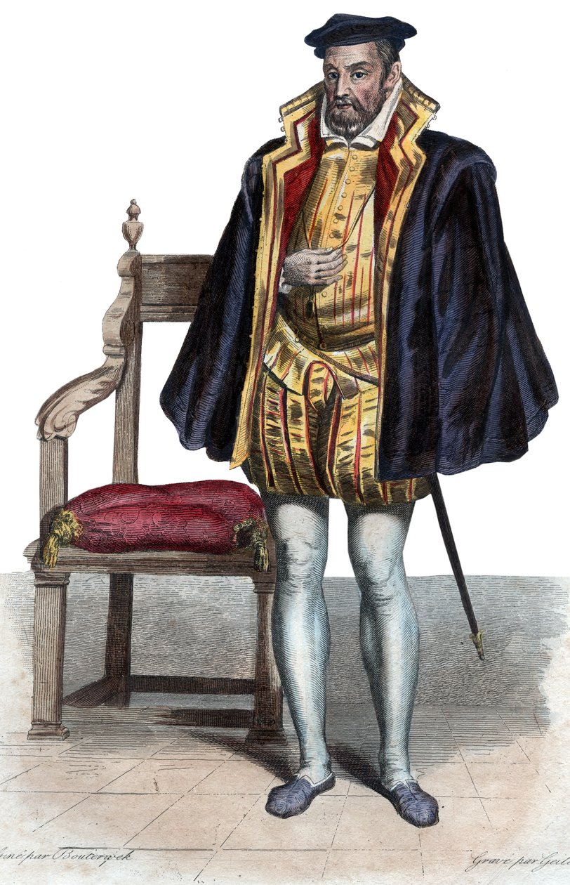 Portræt af Gaspard II de Coligny (1519-1572), fransk adelsmand og admiral. af French School