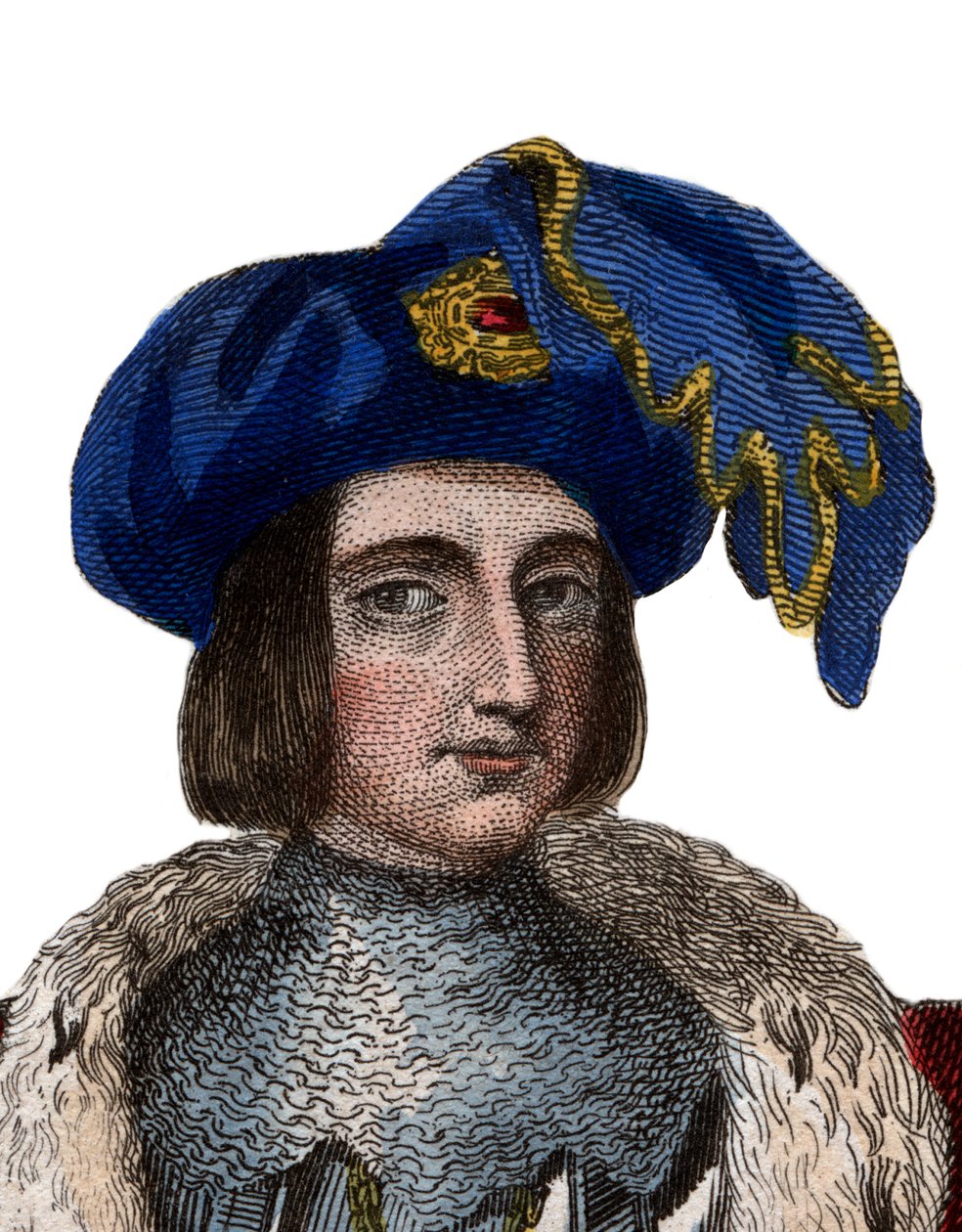 Portræt af John of Orleans, greve af Dunois (Bastard of Orleans) (1402-1468). af French School