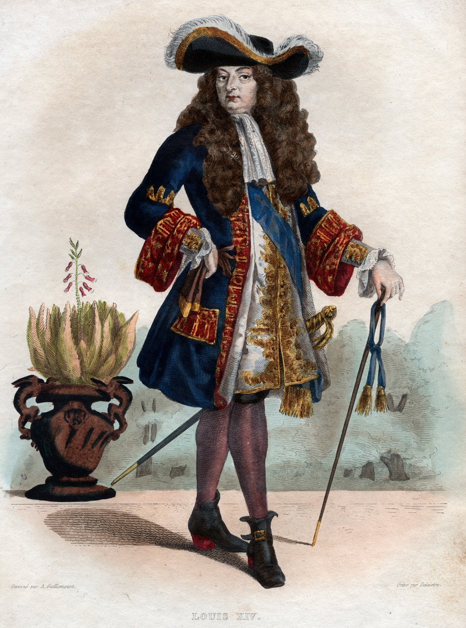 Portræt af Louis XIV af Frankrig (1638-1715), konge af Frankrig. af French School