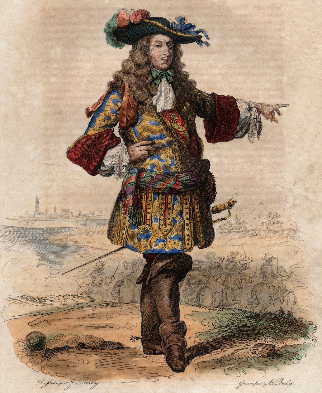 Portræt af Louis de Bourbon, Prince of Conde (1621-1686), fransk general, kendt som le Grand Conde. af French School