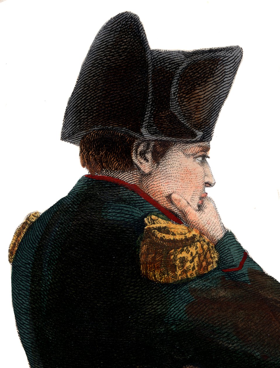 Portræt af Napoleon I (1769-1821) på øen St. Helena. af French School