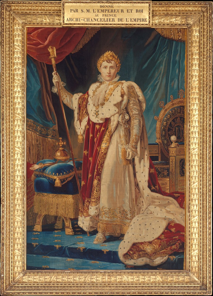 Portræt af Napoleon I, 1808-11 (uld, silke, forgyldt sølvtråd) af French School