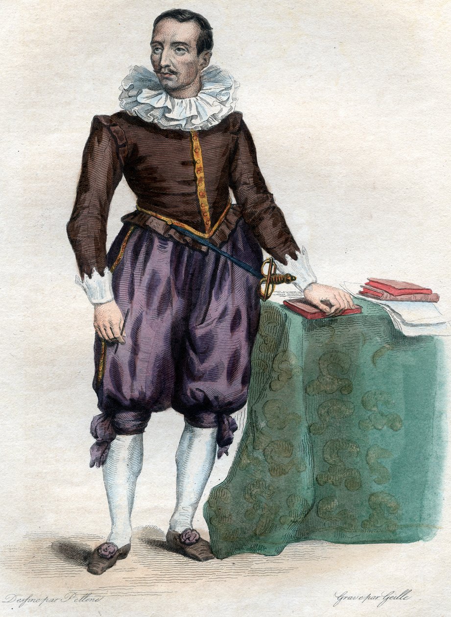 Portræt af Pierre de Bourdeille, herre (og abbe) af Brantome (1535-1614), fransk historiker, soldat og biograf. af French School