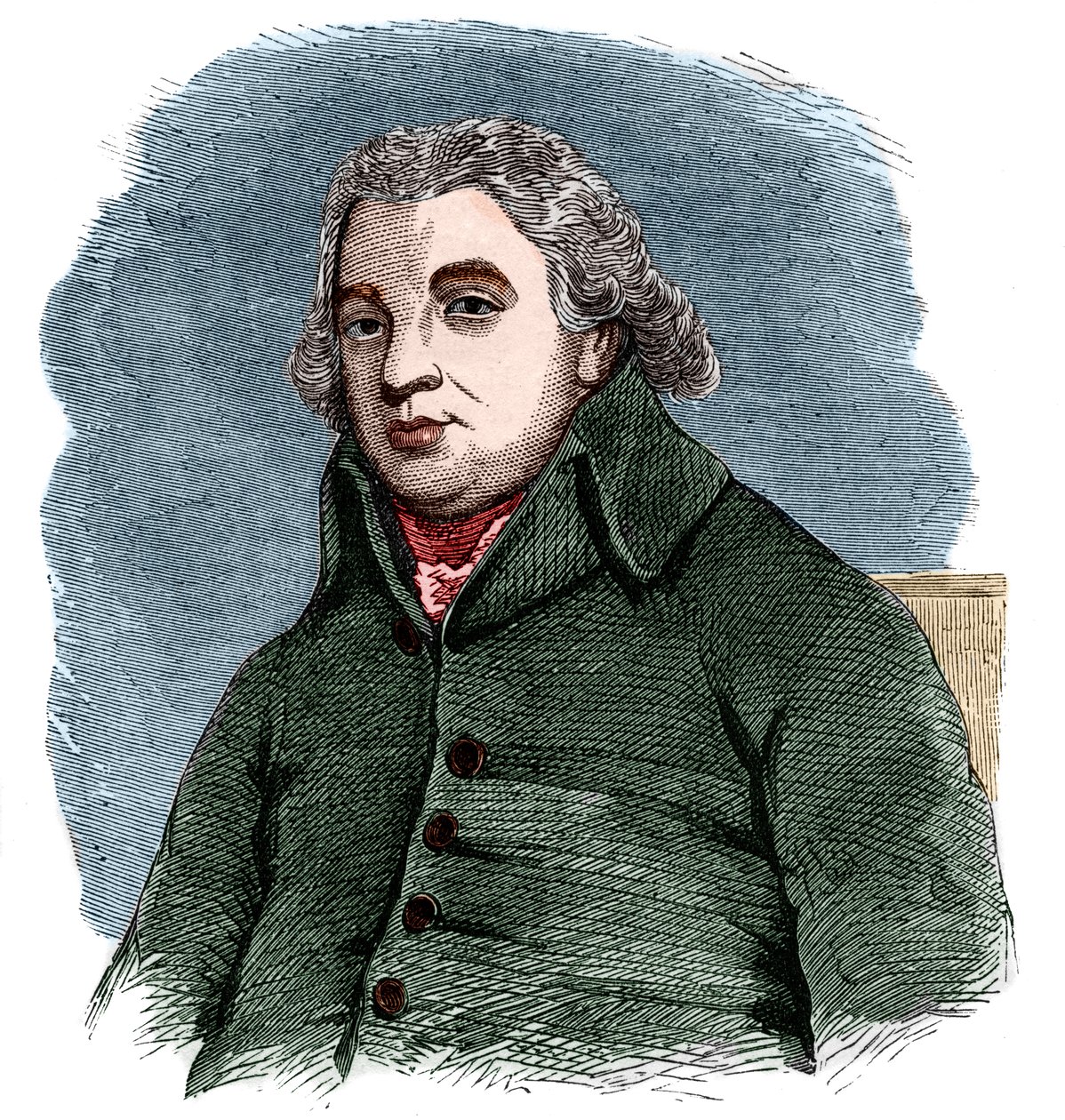 Portræt af Robert Raikes (1736-1811), engelsk filantrop og anglikansk lægmand. af French School