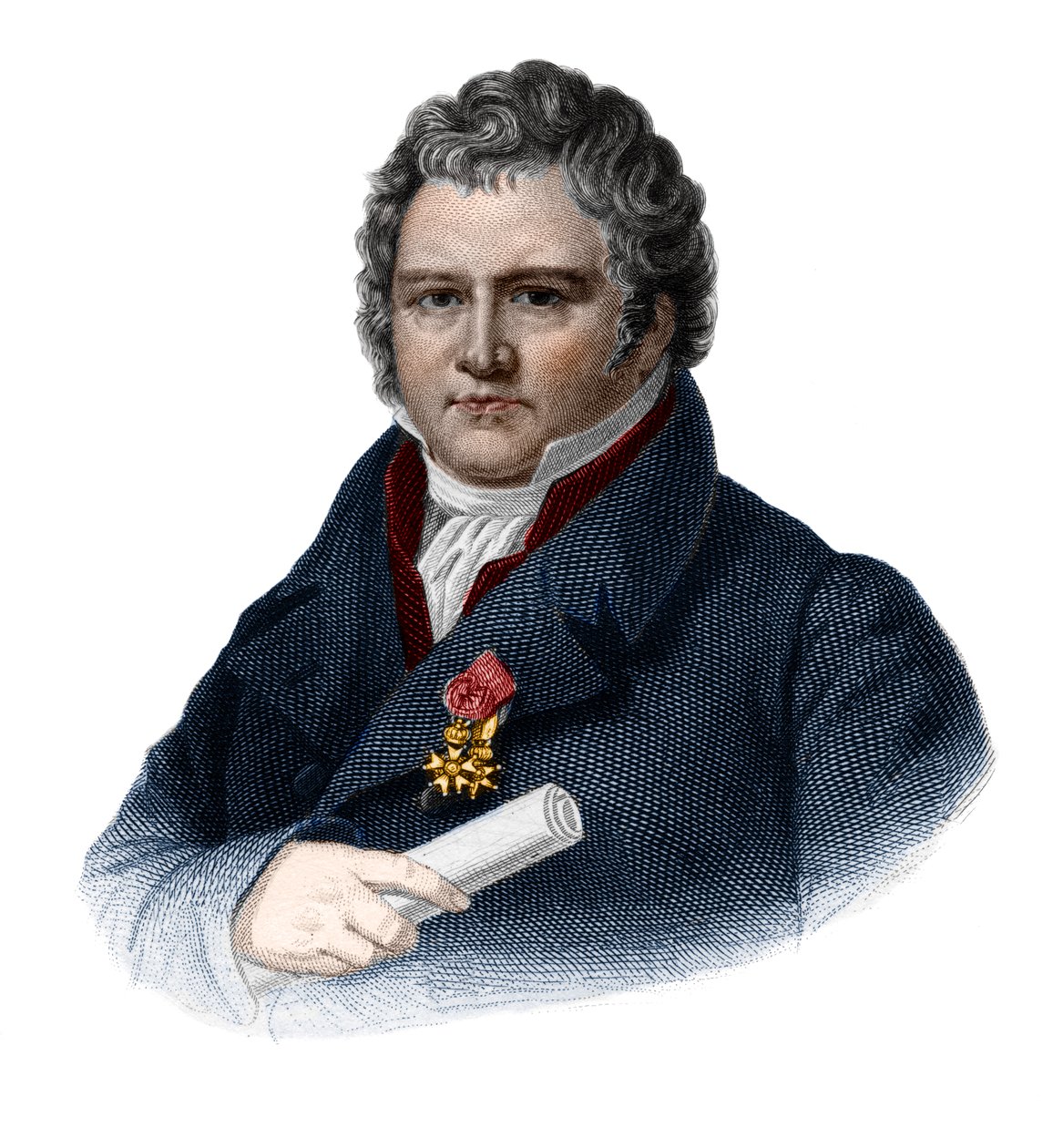 Portræt af baron Guillaume Louis Ternaux eller Ternaux lAine (1763-1833) fransk industrimand. af French School
