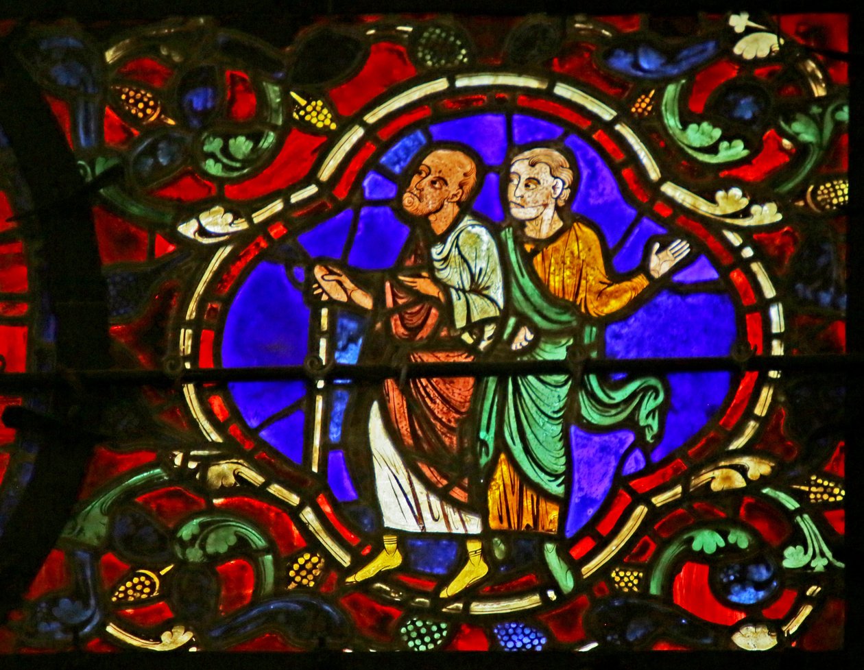 Scene fra St. Martins liv, Chartres-katedralen af French School